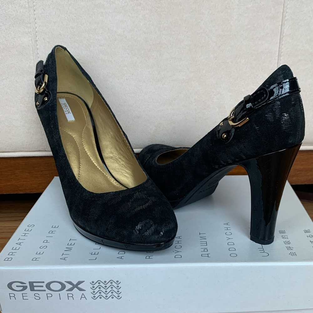 Geox Women’s Black Marie Claire Platforms